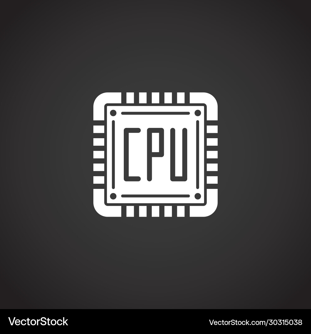 Processor chip related icon on background Processor chip related icon on background vector image