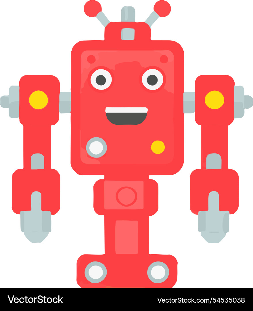 Robot ai mechatronics interfacecontrol future Vector Image