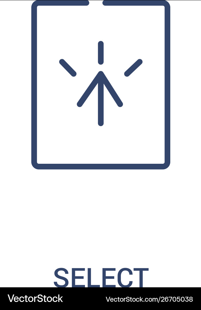 Select concept 2 colored icon simple line element Select concept 2 colored icon simple line element Vector Image