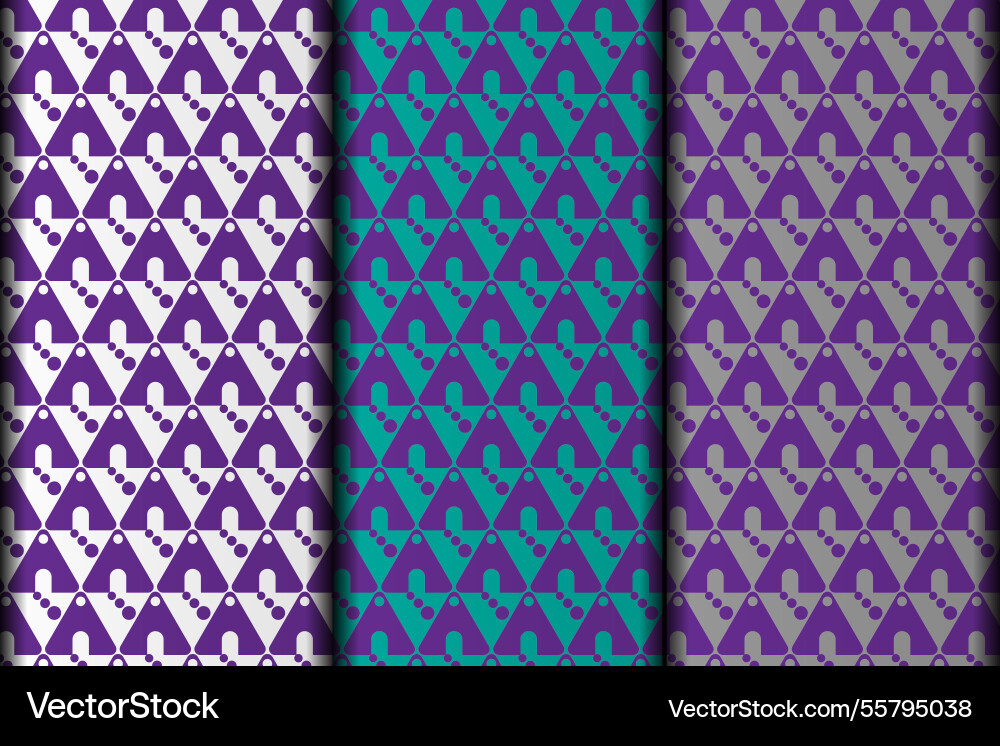 Triangle pattern design template vector image