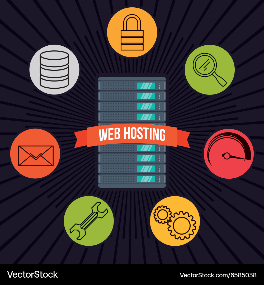 Web hosting design Vector Image