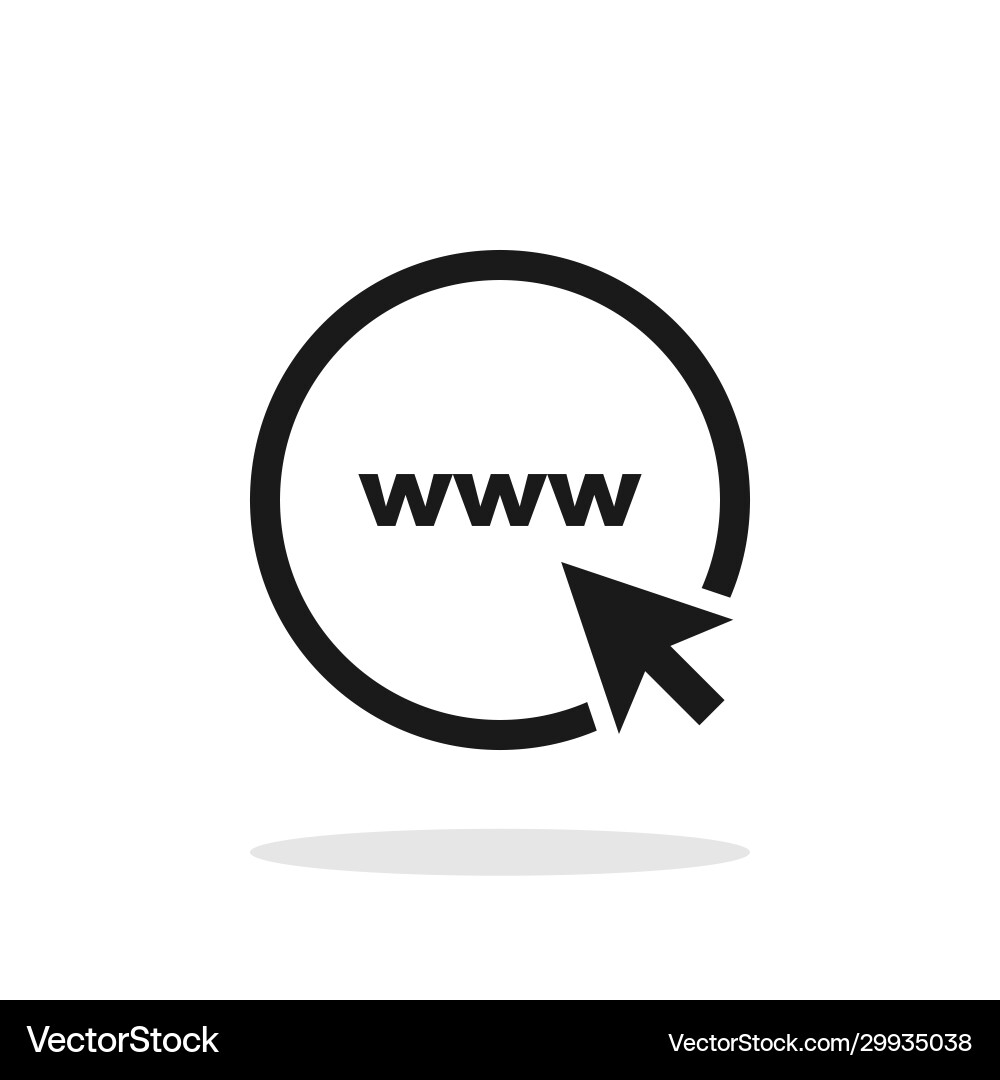 Www icon go to web website Www icon go to web website vector image