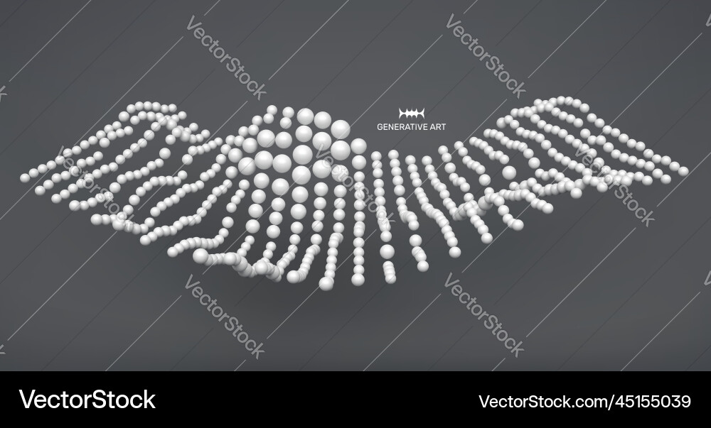 3d sphere composition many balls in empty space 3d sphere composition many balls in empty space vector image