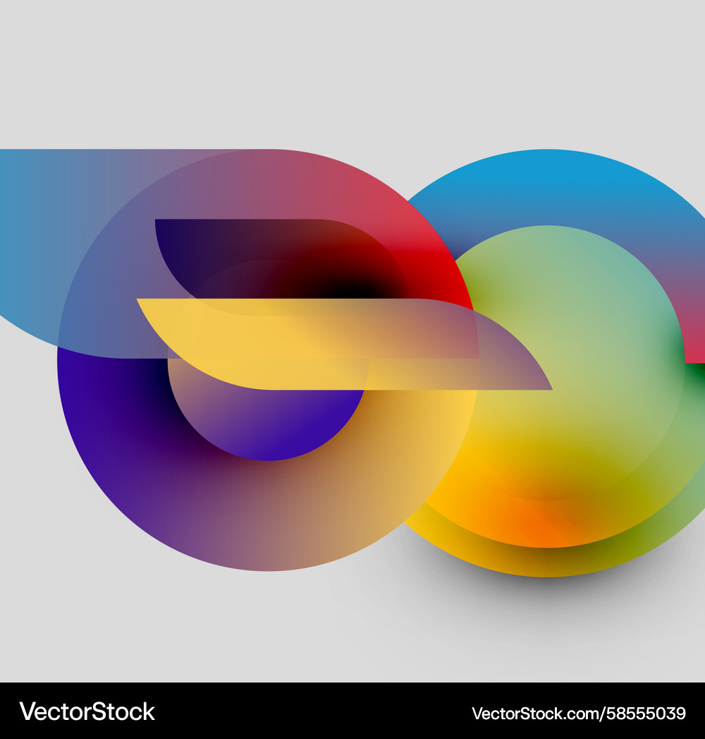 Abstract colorful design overlapping circles Abstract colorful design overlapping circles Vector Image