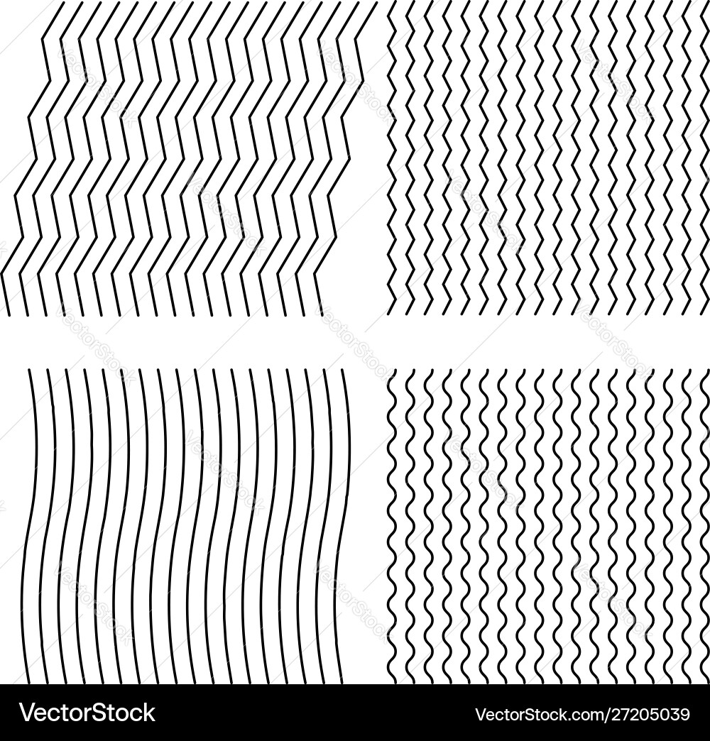 Abstract wavy waving zigzag lines element Vector Image