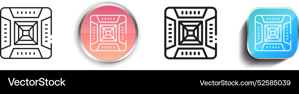 Ceiling icon thin linear regular and button style vector image
