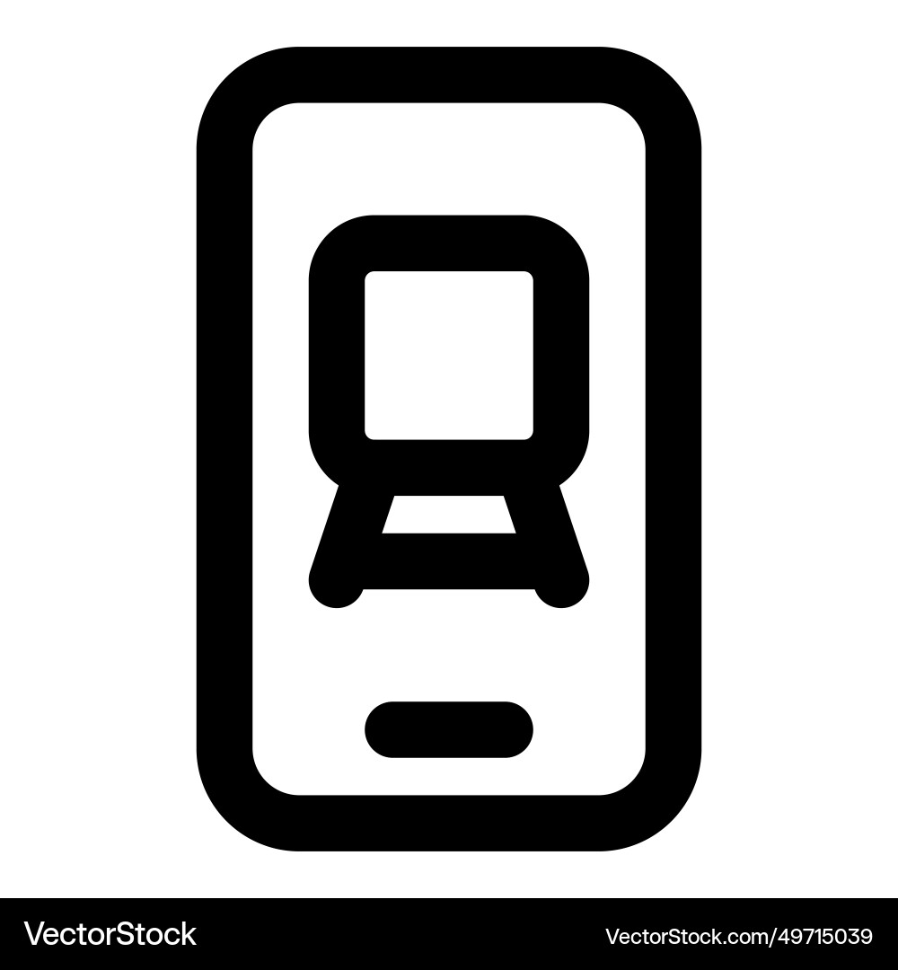 Digital ticket stored on mobile device Vector Image