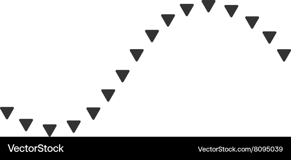 Dotted function line flat symbol vector image