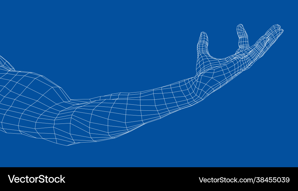 Hand hold some tiny or thin object vector image