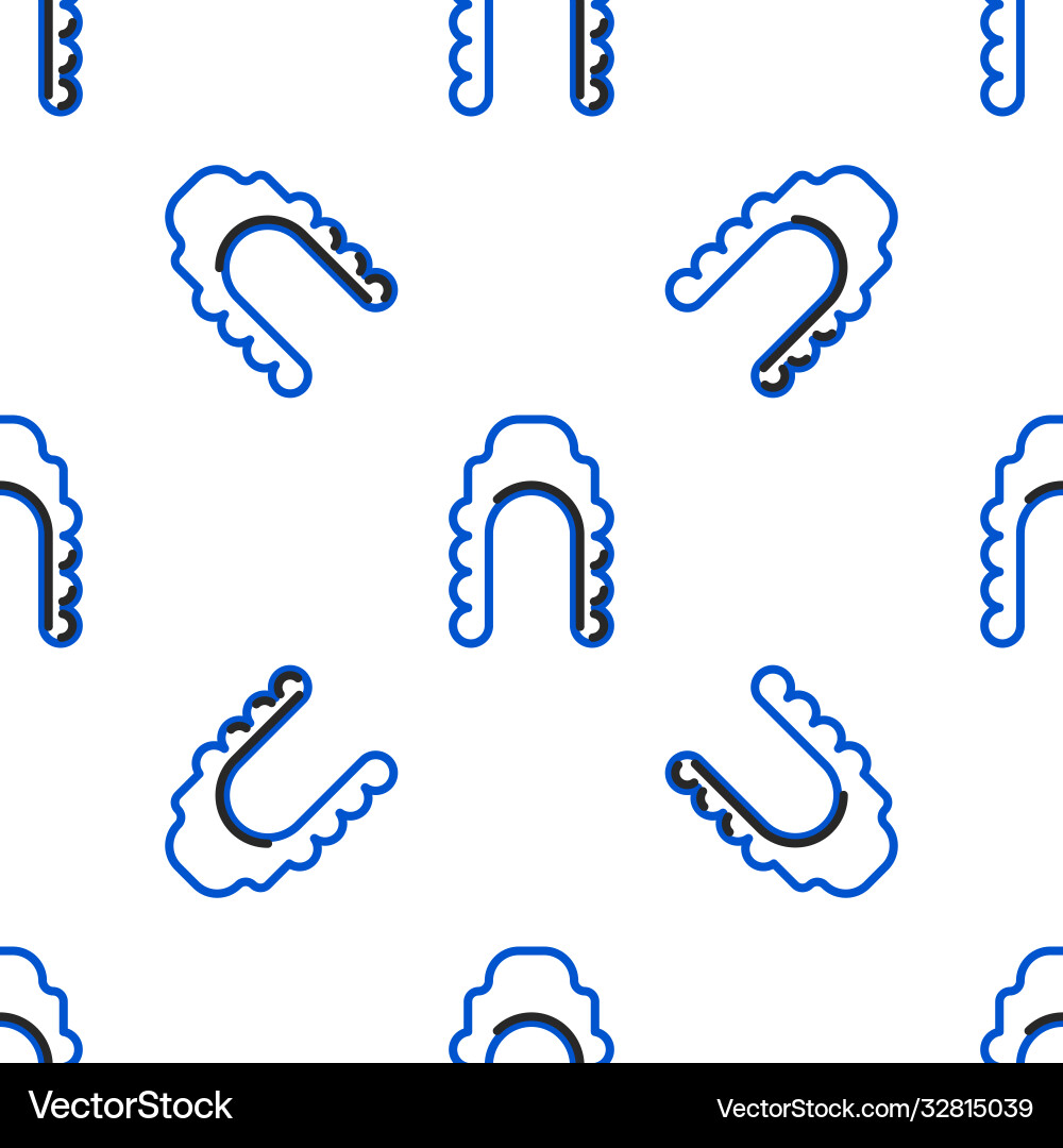 Line judge wig icon isolated seamless pattern Line judge wig icon isolated seamless pattern vector image