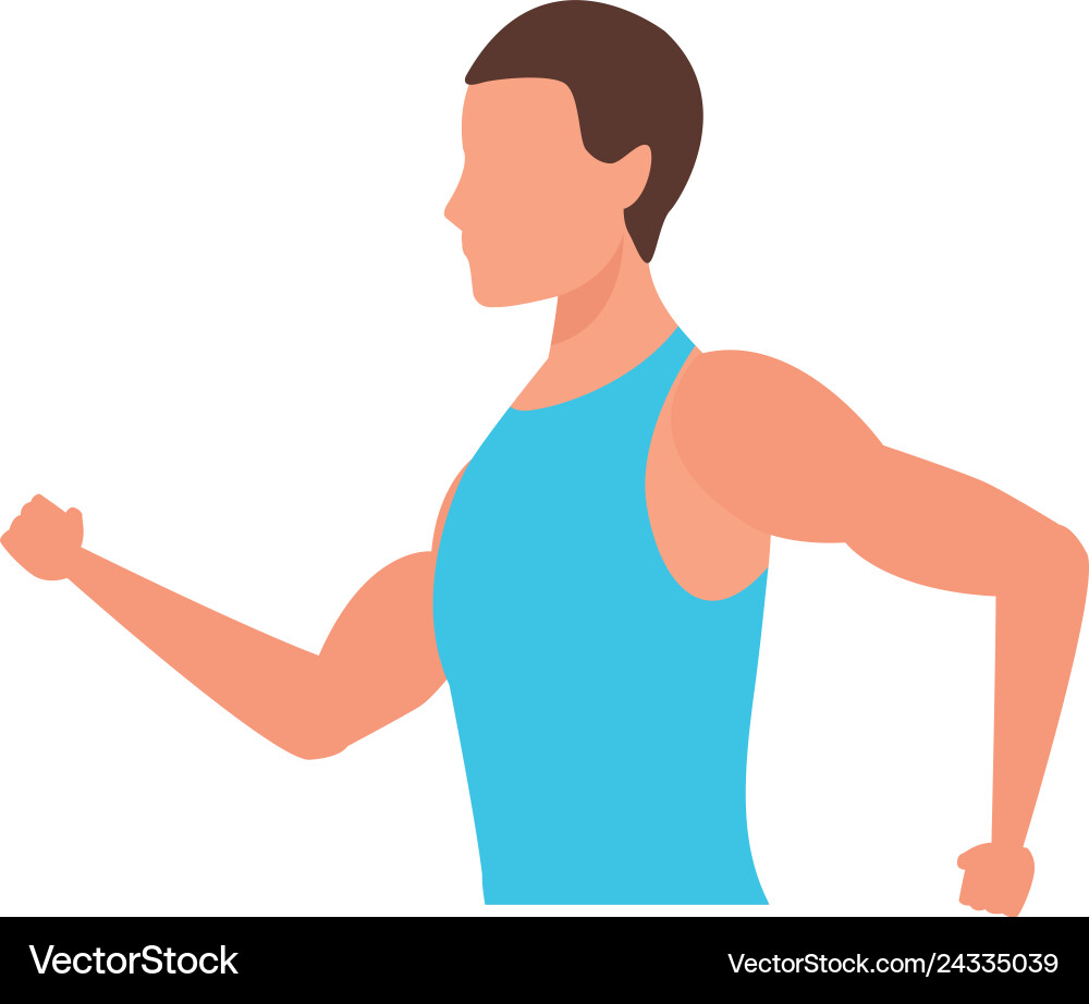 Man working out Vector Image
