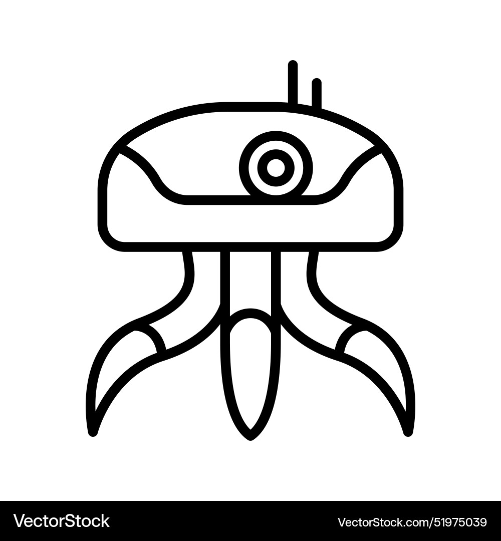 Robot icon in thin line style graphic design Vector Image