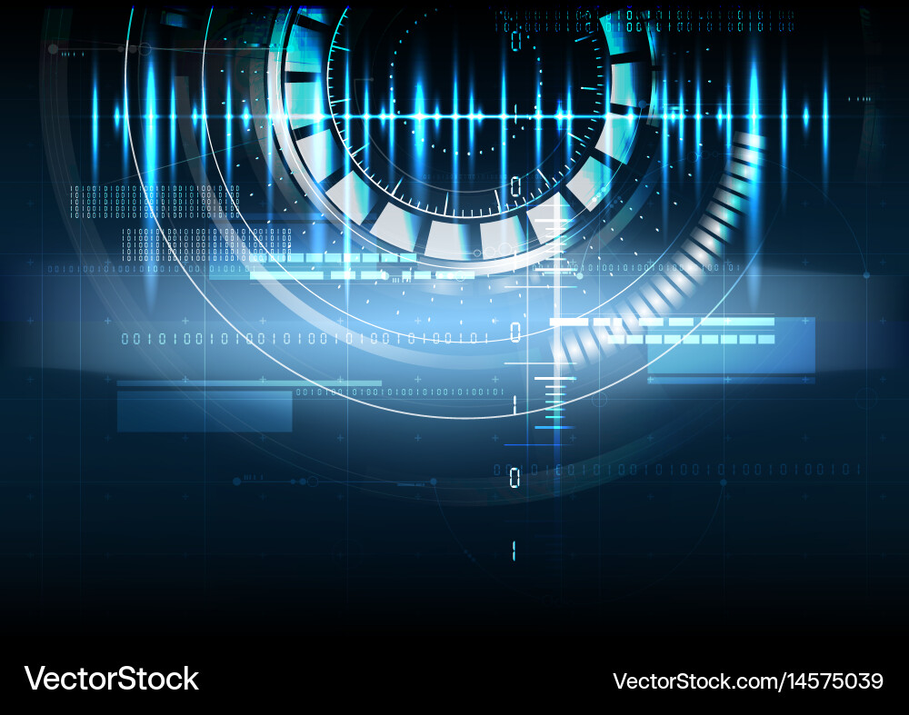 Technological abstract pulse digital interface Vector Image