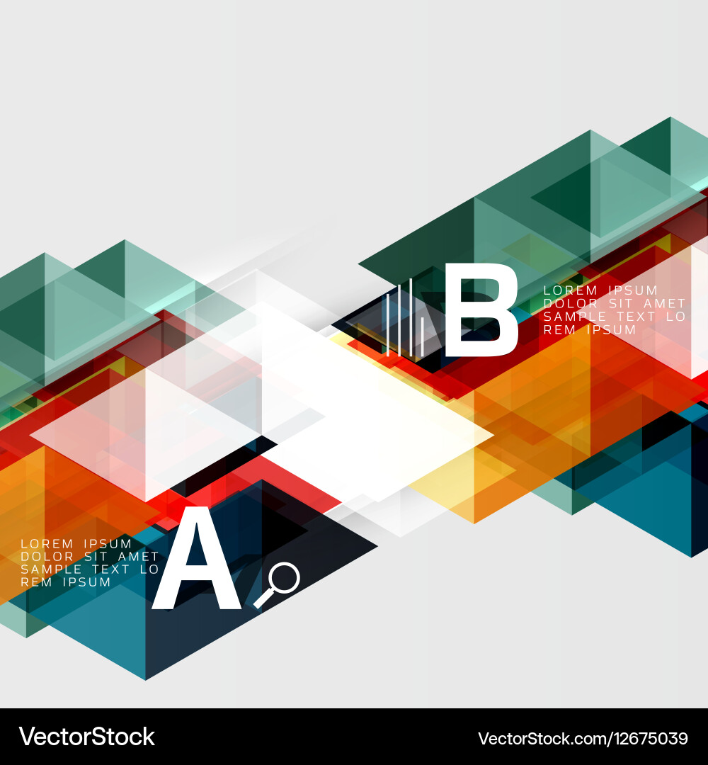 Transparent overlapping triangles Vector Image