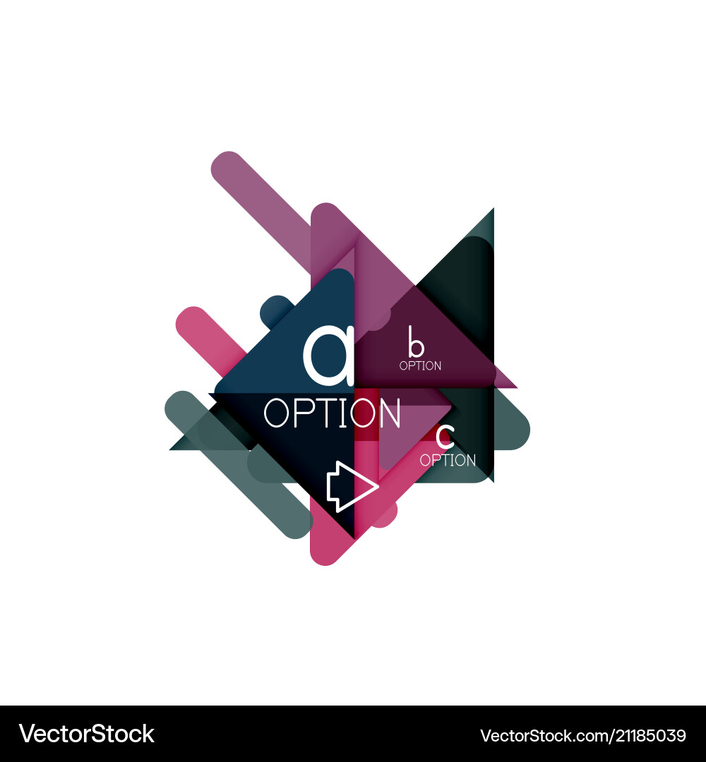 Triangle data visualization design option Triangle data visualization design option Vector Image