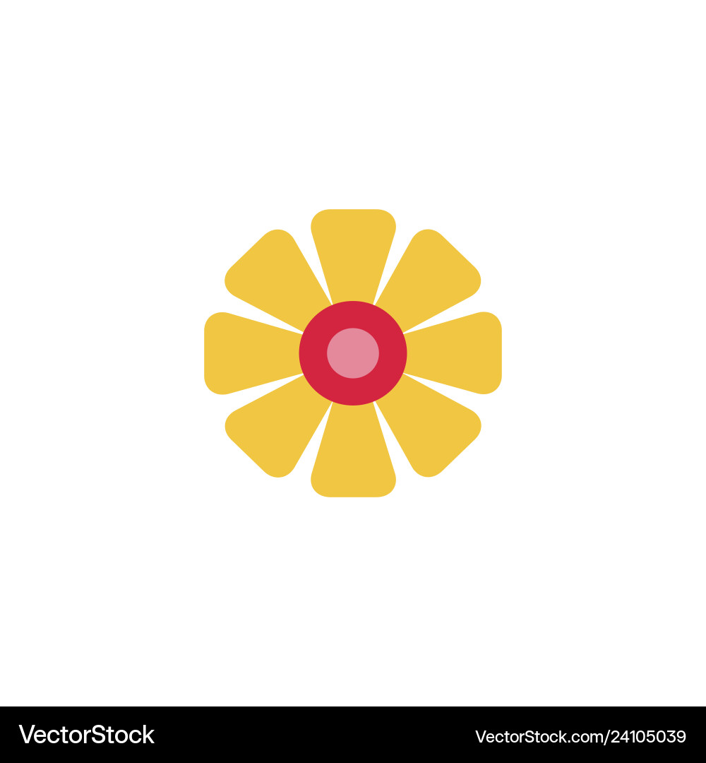 Universal flower icon to use in web and mobile ui Universal flower icon to use in web and mobile ui vector image