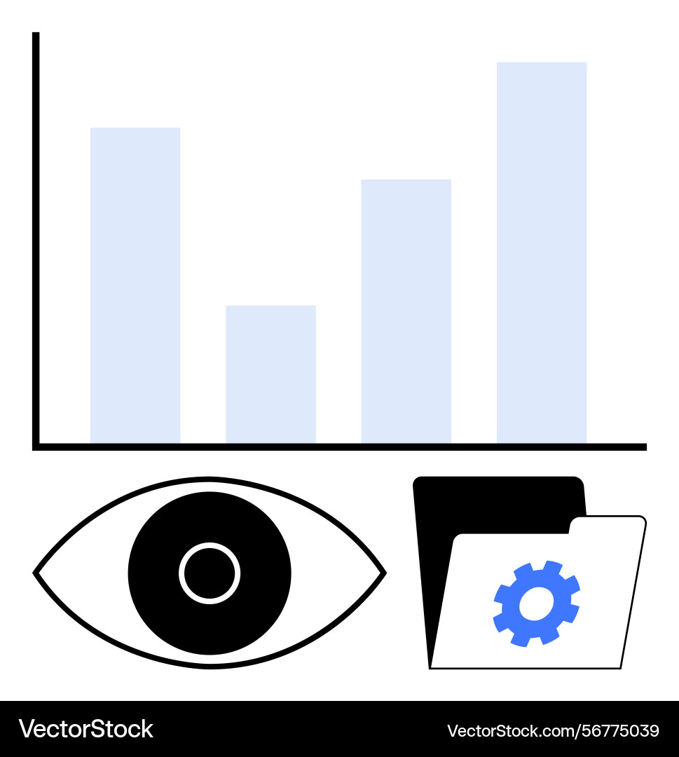 Visual analytics concept with bar graph Visual analytics concept with bar graph vector image