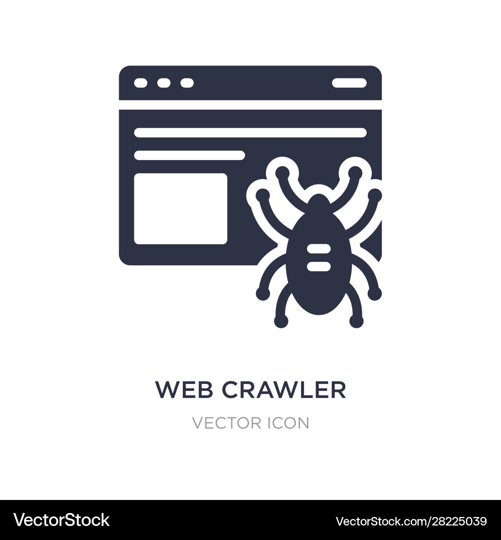 Web crawler icon on white background simple vector image