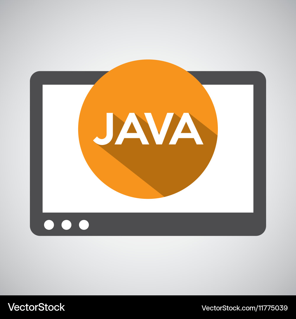 Web development java technology Vector Image