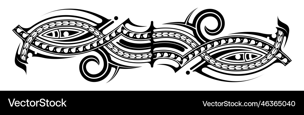 Abstract polynesian ethnic pattern Royalty Free Vector Image