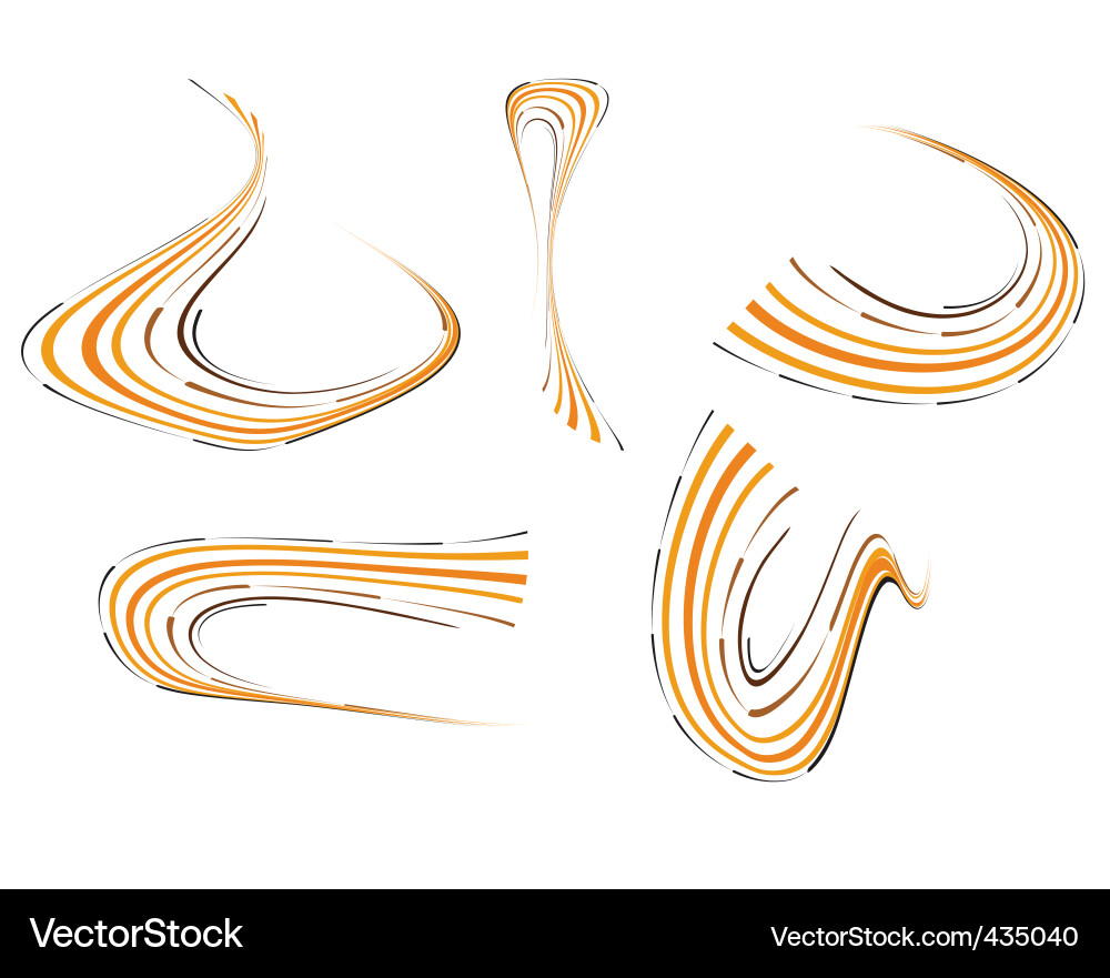Abstract waves elements for design vector image