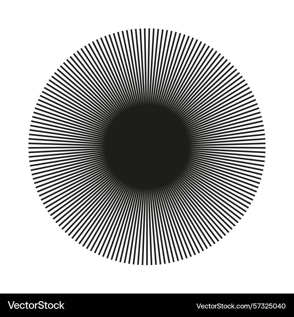 Circular lines element spokes with radiating vector image