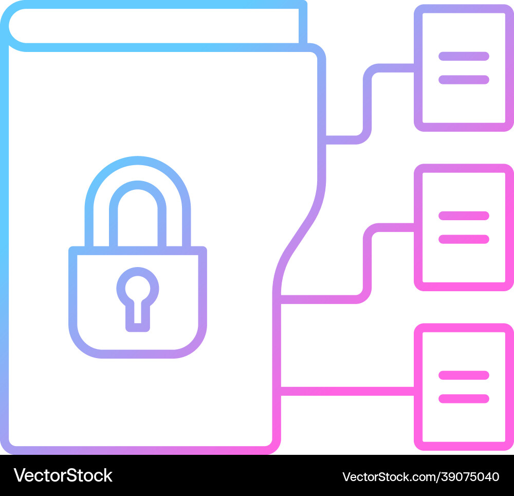 Data classification gradient linear icon Data classification gradient linear icon vector image