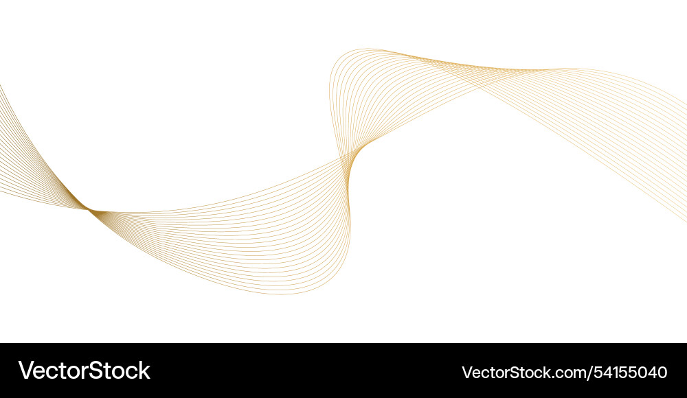 Gold Gradient Curve Abstract Vector Image