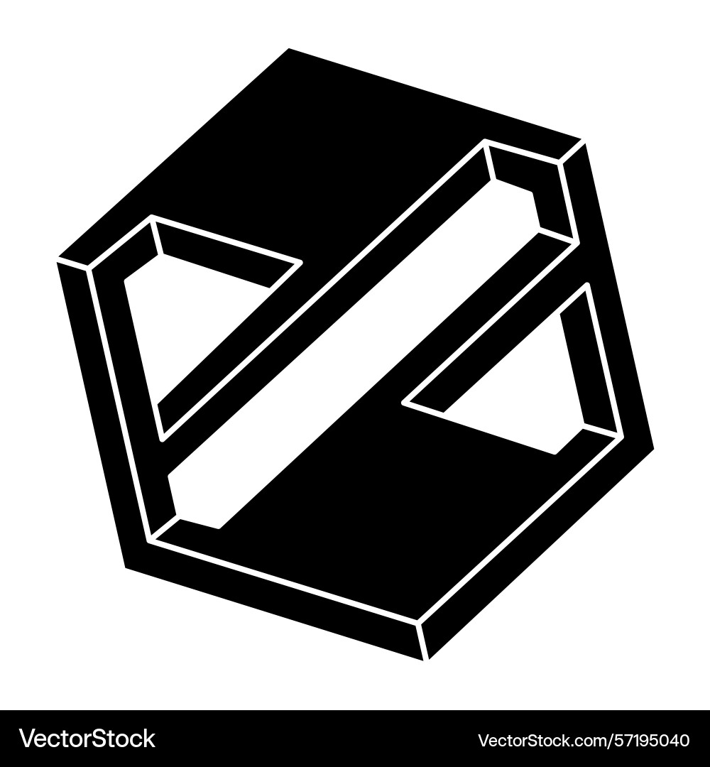 Impossible shape web design element optical Impossible shape web design element optical vector image