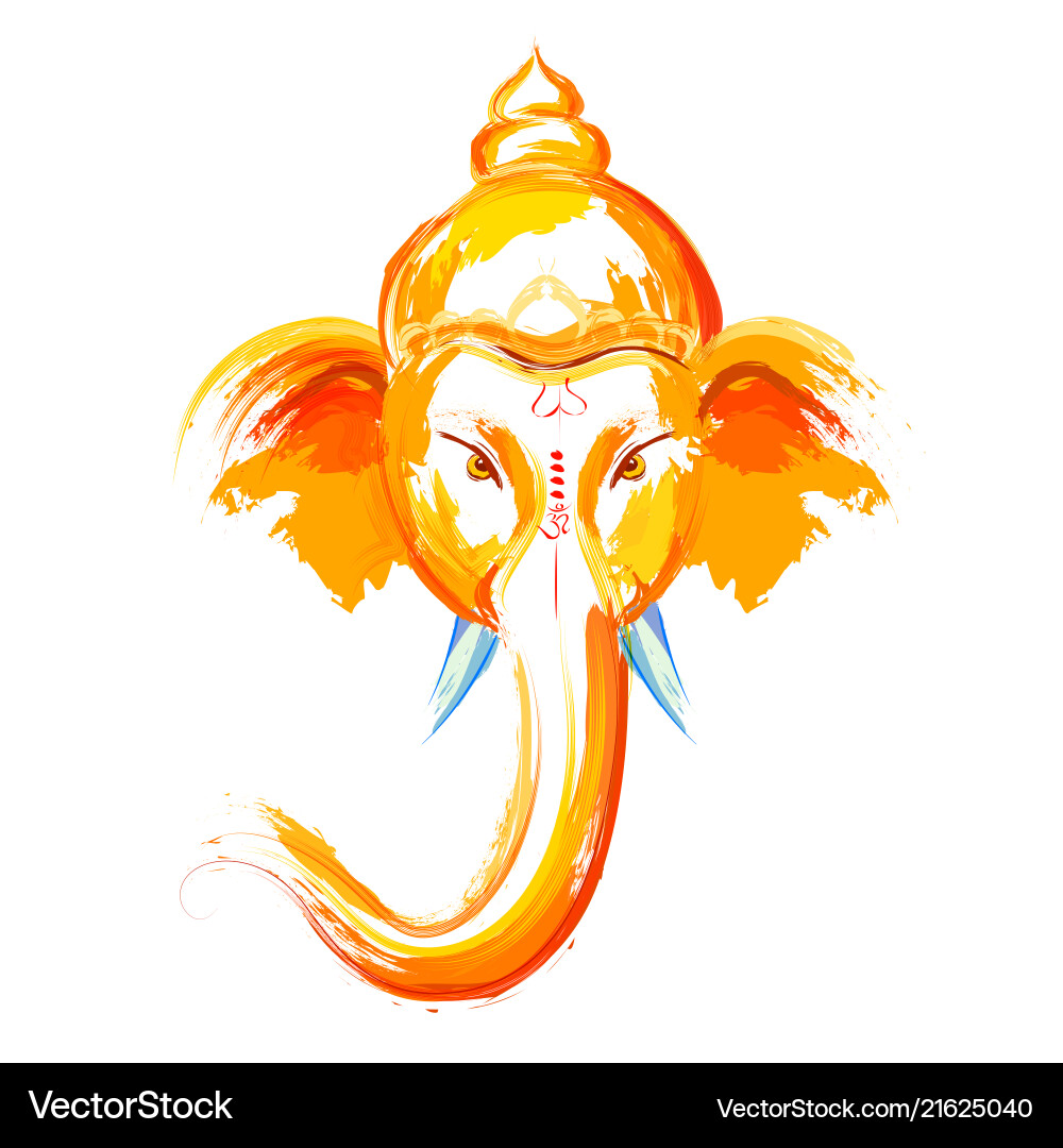 Lord Ganesha Background - Ganesh Chaturthi Vector Image