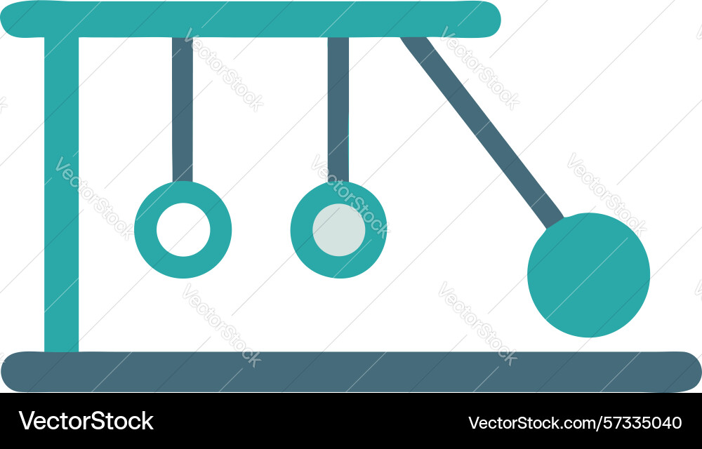 Minimalist newtons cradle icon design generative Vector Image