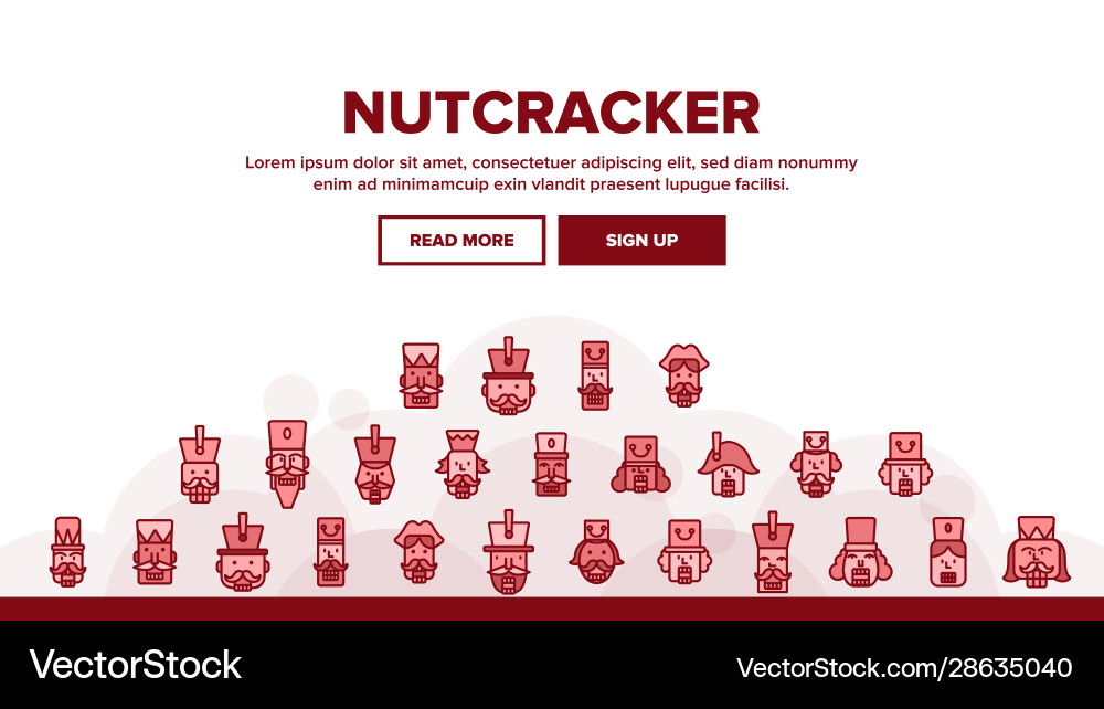 Nutcracker landing header Nutcracker landing header Vector Image