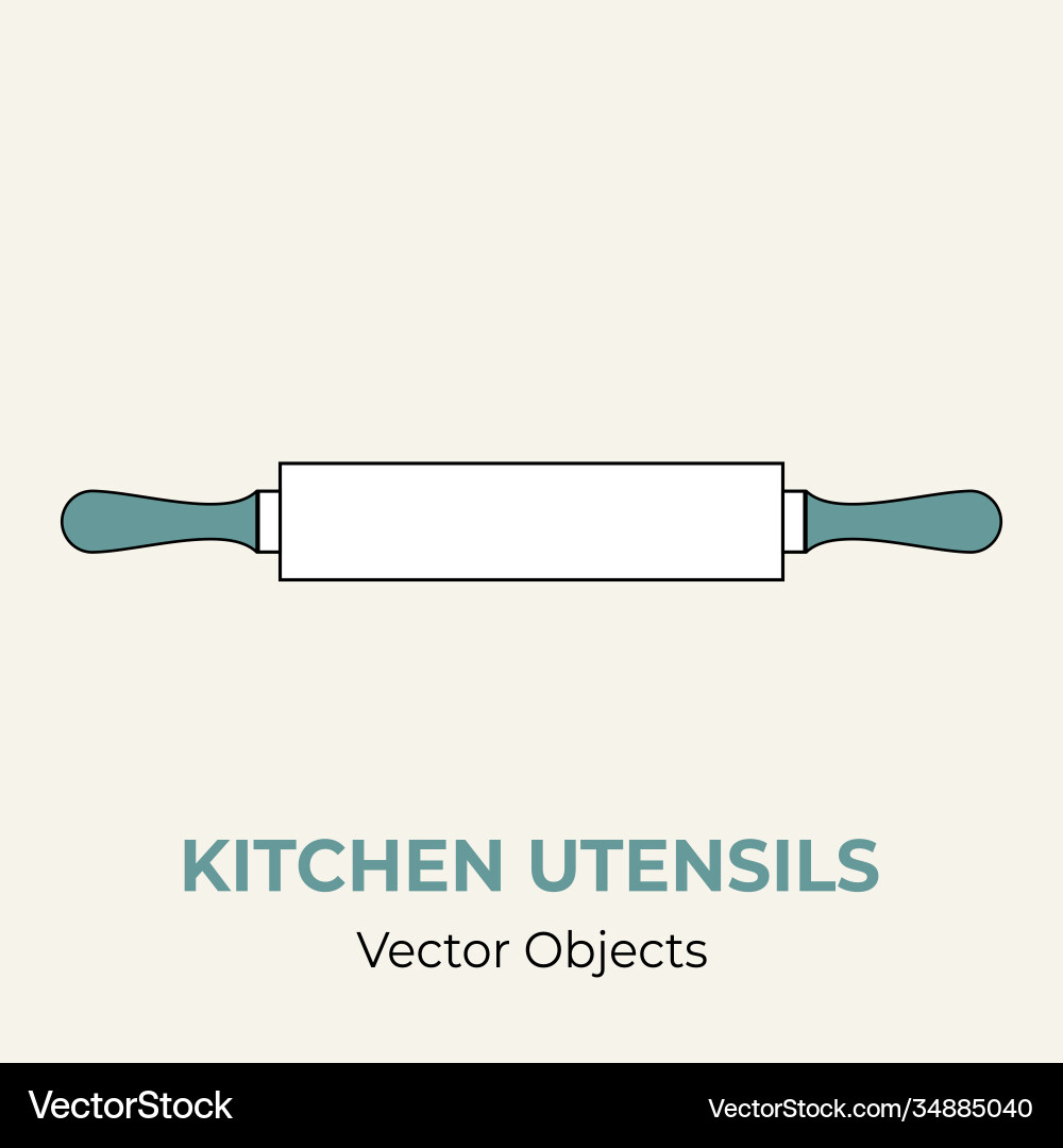 Rolling pin simple form Vector Image
