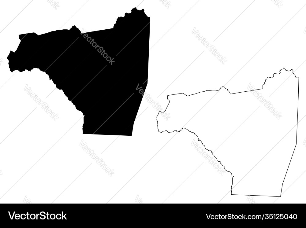 Rutherford County, NC Map Vector Image