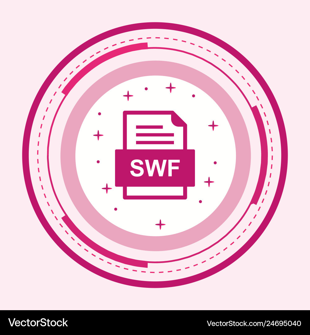 Swf file document icon Vector Image