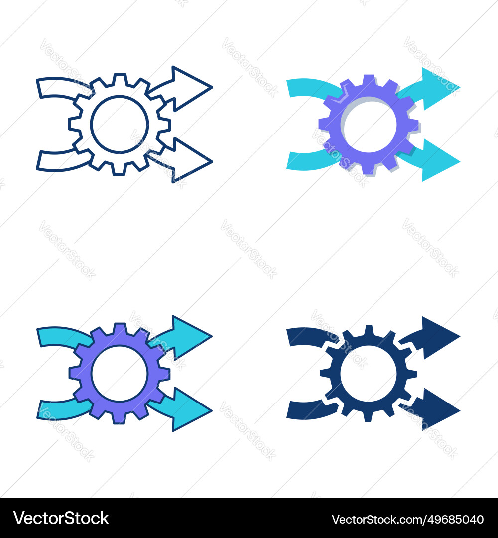 System Flexibility Icon Set vector image