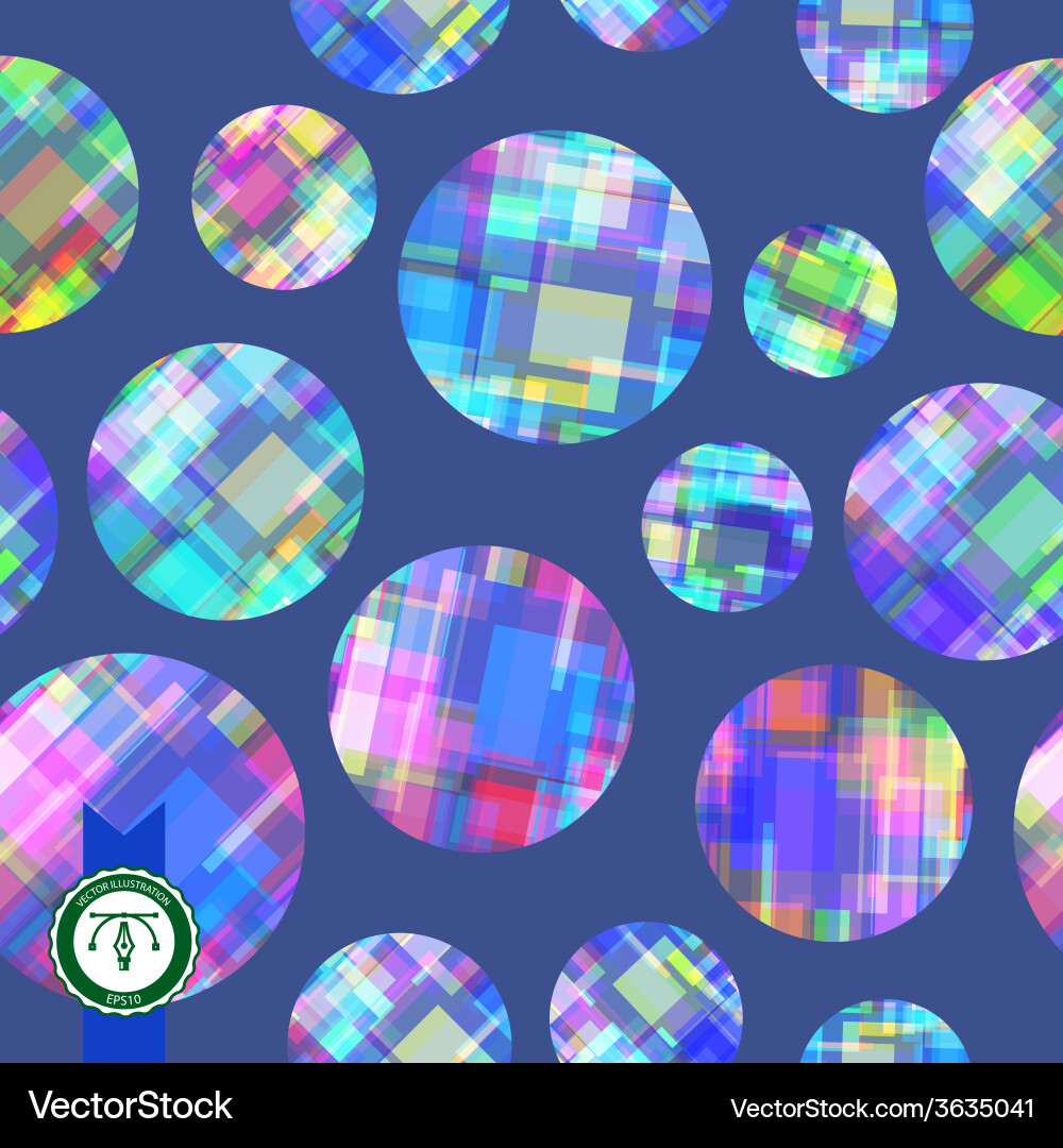 Abstract colorful circles seamless pattern vector image