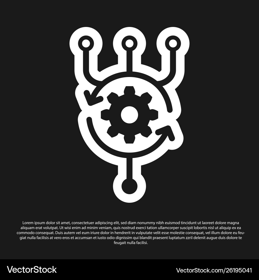Black algorithm icon isolated on background Black algorithm icon isolated on background vector image