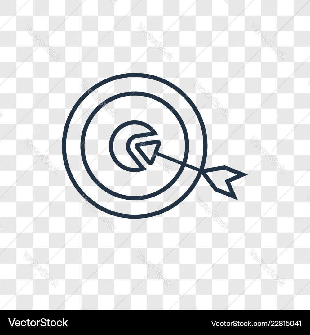 Dartboard concept linear icon isolated Dartboard concept linear icon isolated vector image