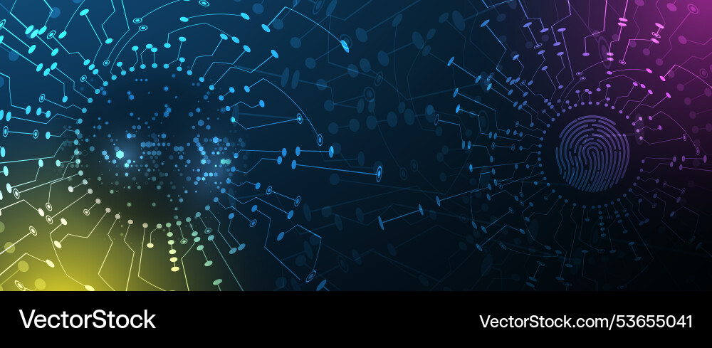 Digital age redefined by the constant flow Vector Image