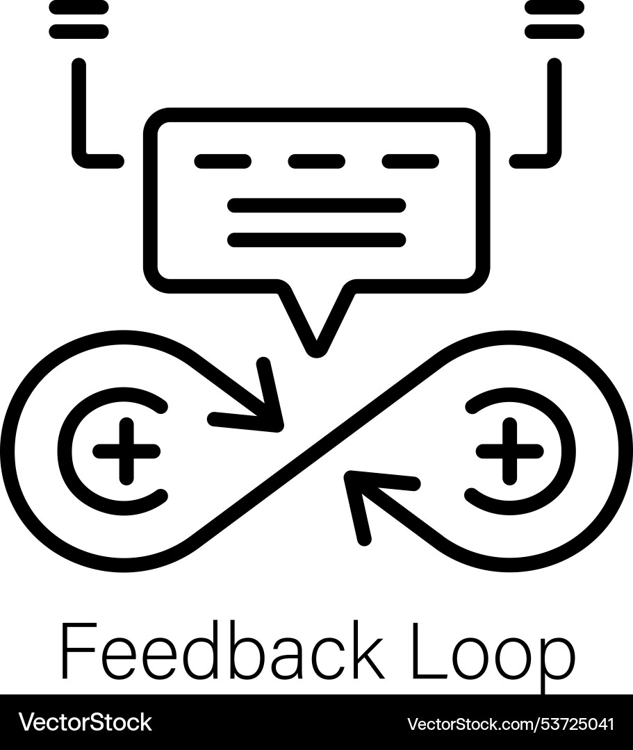 Feedback loop vector image