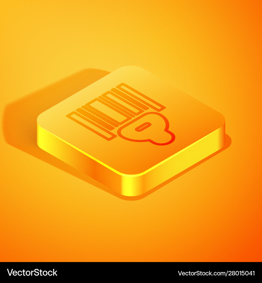 Isometric line scanner scanning bar code icon Isometric line scanner scanning bar code icon Vector Image