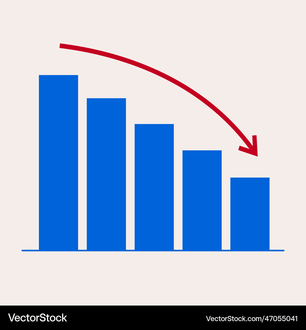 Negative graph color flat style Negative graph color flat style Vector Image