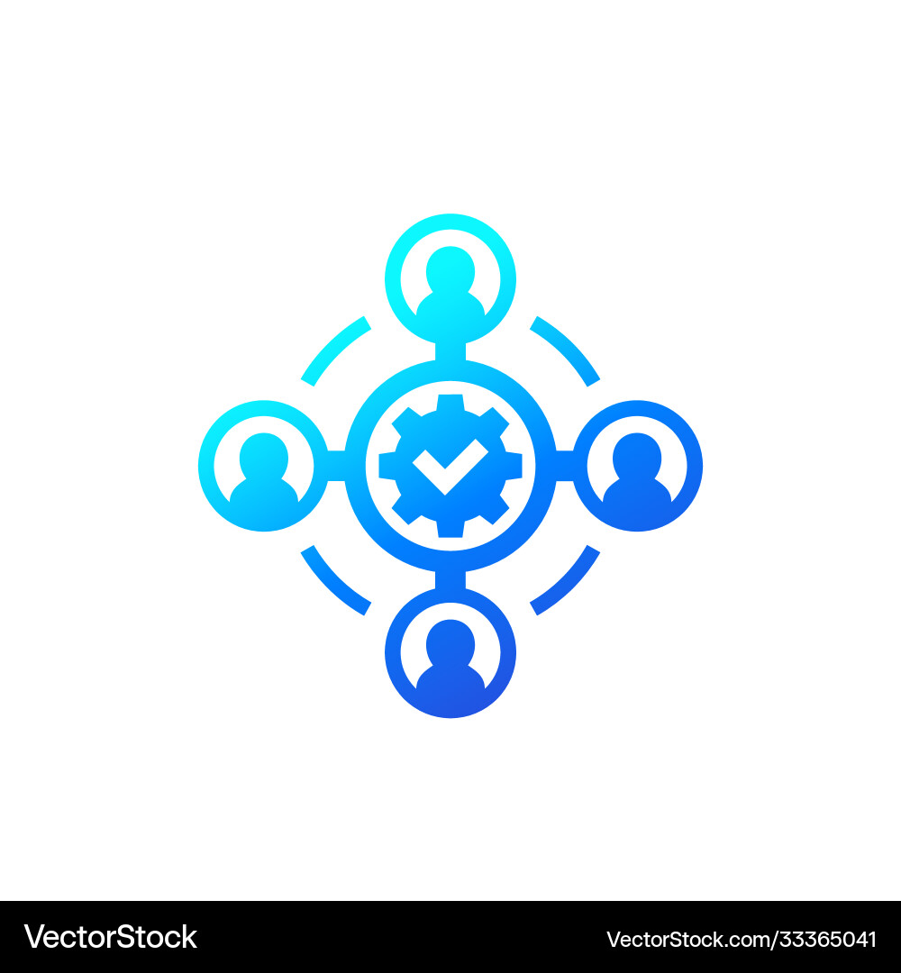 Project execution icon on white Vector Image