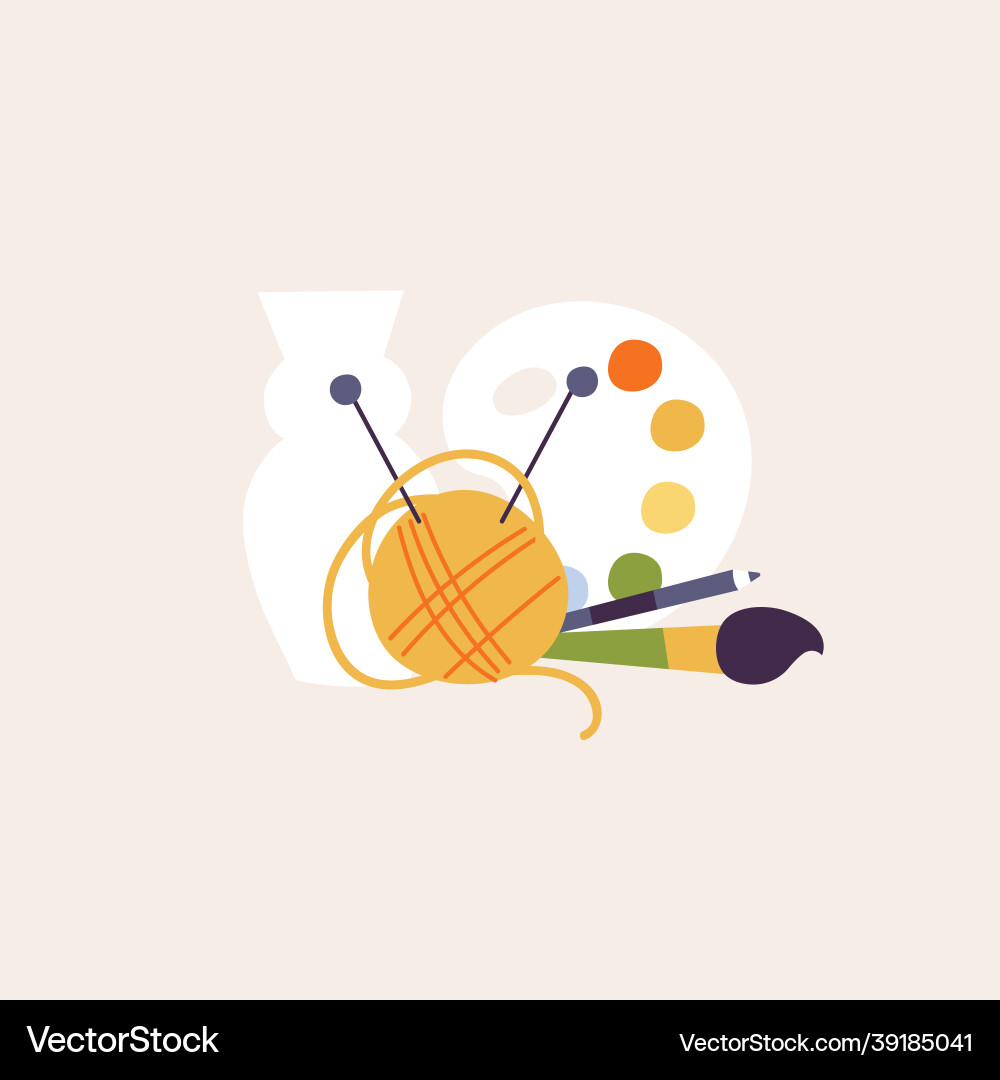 Set of art objects Vector Image