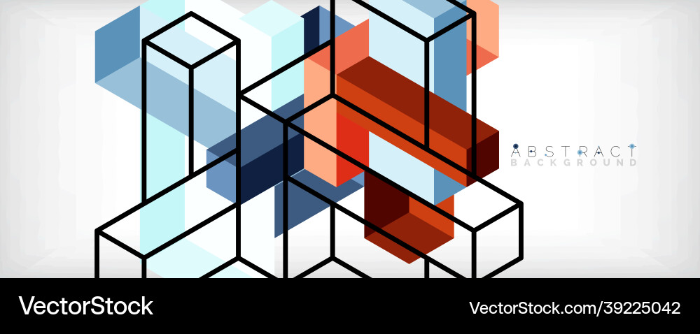 Abstract background 3d cubes cubic elements Abstract background 3d cubes cubic elements vector image