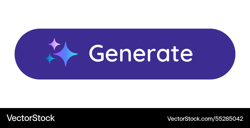 Ai button generate design click to generative Ai button generate design click to generative vector image
