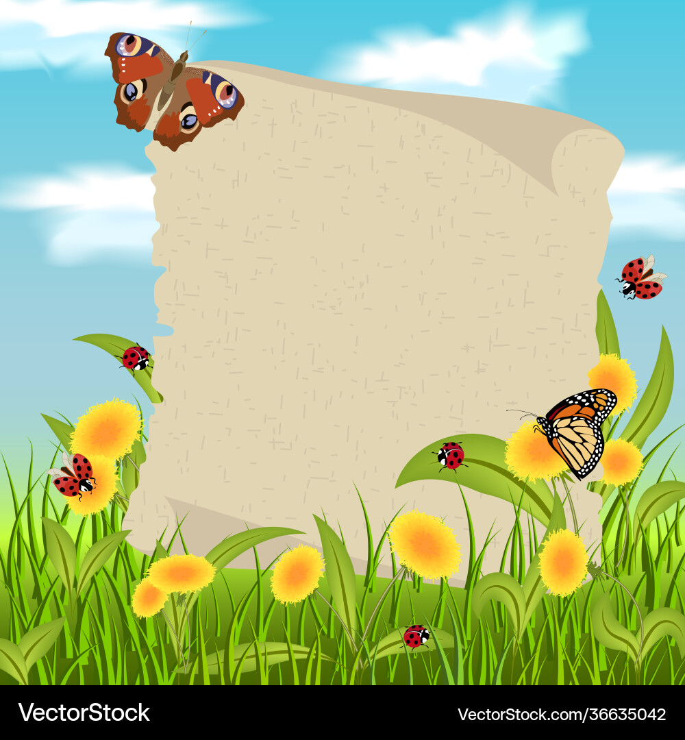 Colored with a frame for your text Vector Image