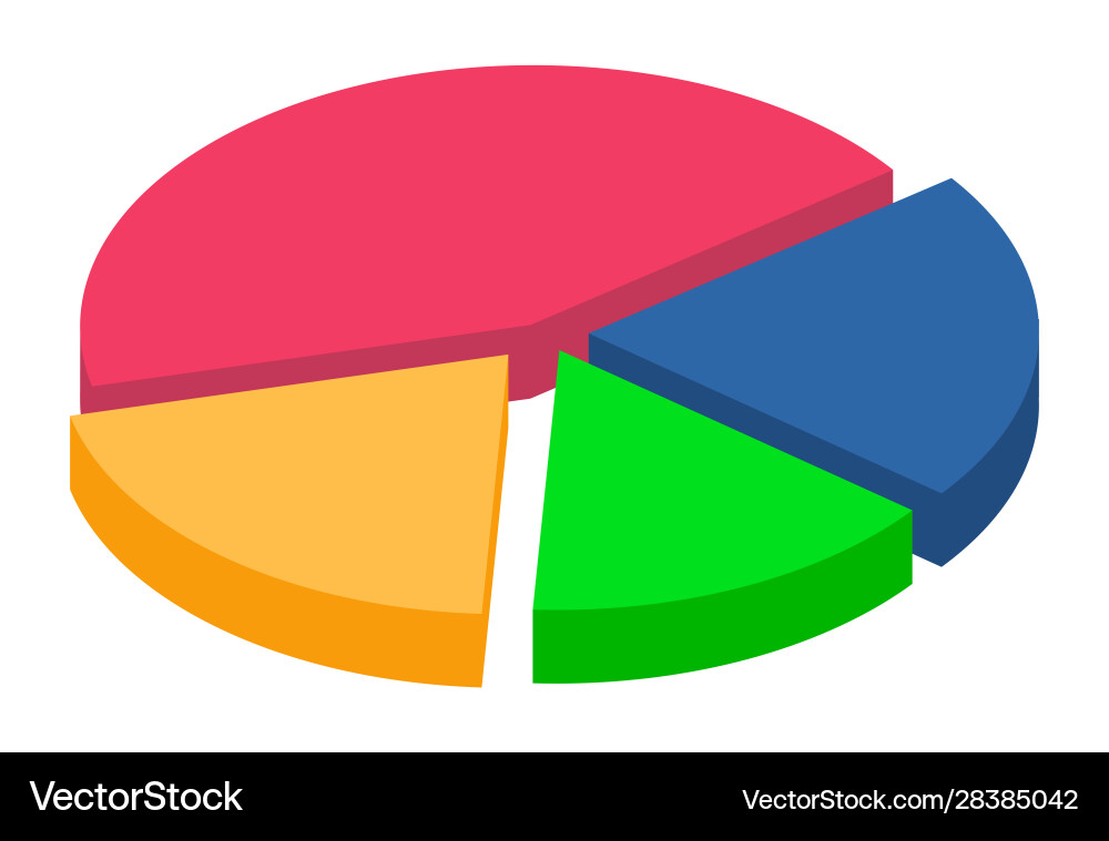 Diagram with segments statistic graph report Diagram with segments statistic graph report vector image