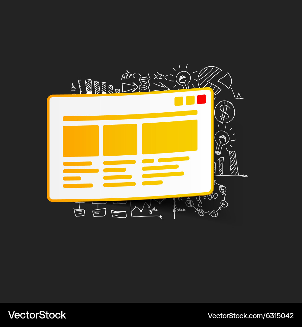 Drawing business formulas interface Vector Image